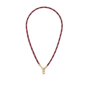 ROXANNE ASSOULIN The Happy Cord Charm Necklace burgundy Without Charm firm price